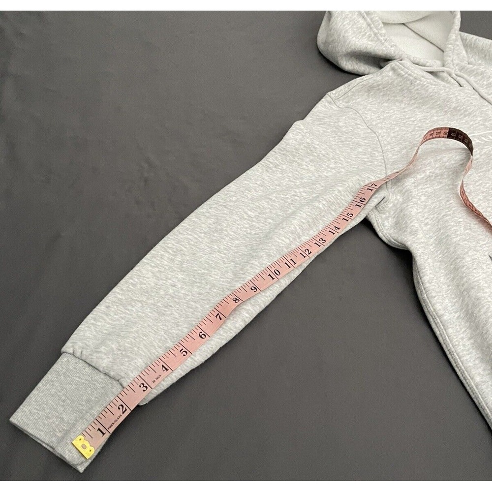 Hurley Womens Small Hoodie Sweater Gray Long Sleeve Pullover Logo Front Pocket - Picture 13 of 13